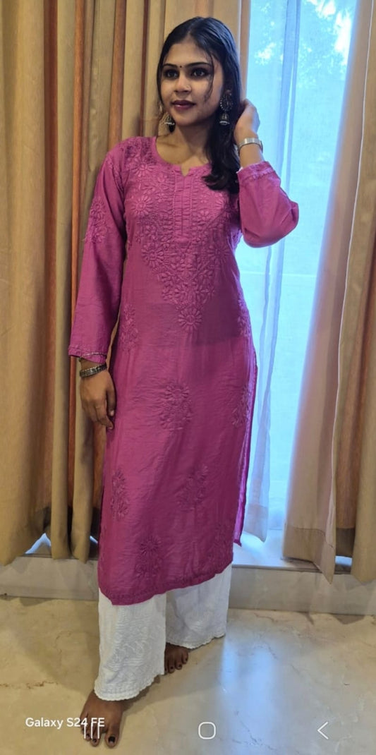 Chanderi silk kurta